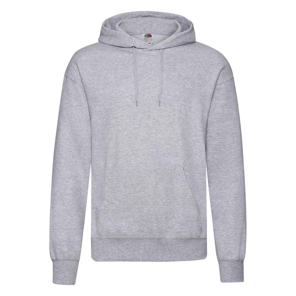 Mens Classic Plain Hoodie (Heather Grey)