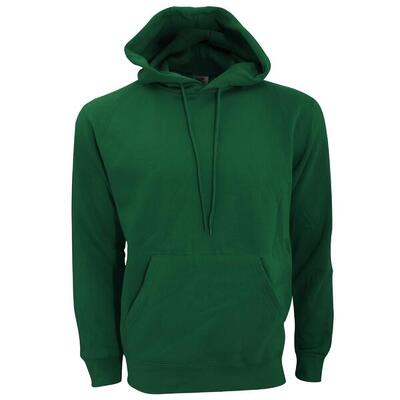 Heren gewone hooded sweatshirt top / hoodie (fles groen)