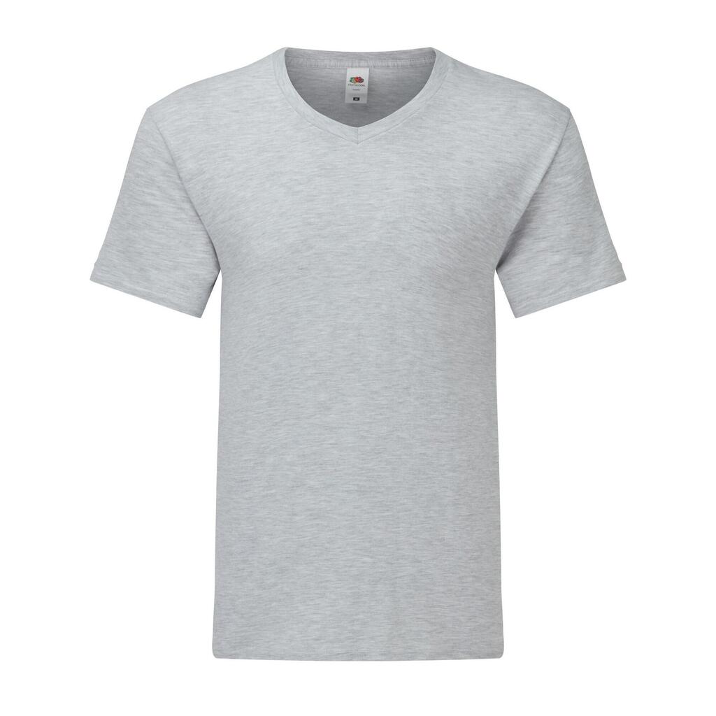 Unisex Adult Iconic 150 Heather V Neck TShirt (Grey)