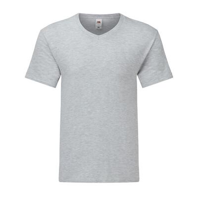 Heren iconic 150 heather v hals tshirt (heide grijs)