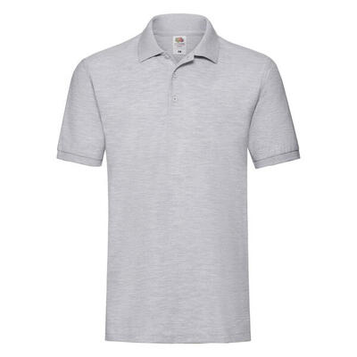 Heren premium polo shirt (heide grijs)