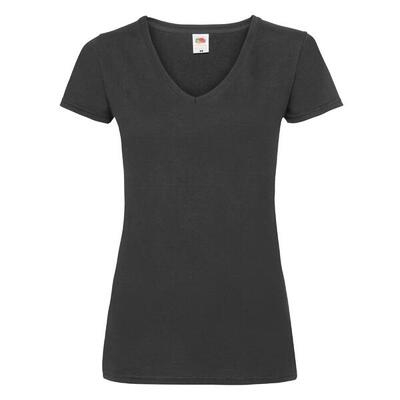 Dames valueweight v hals tshirt (wit)