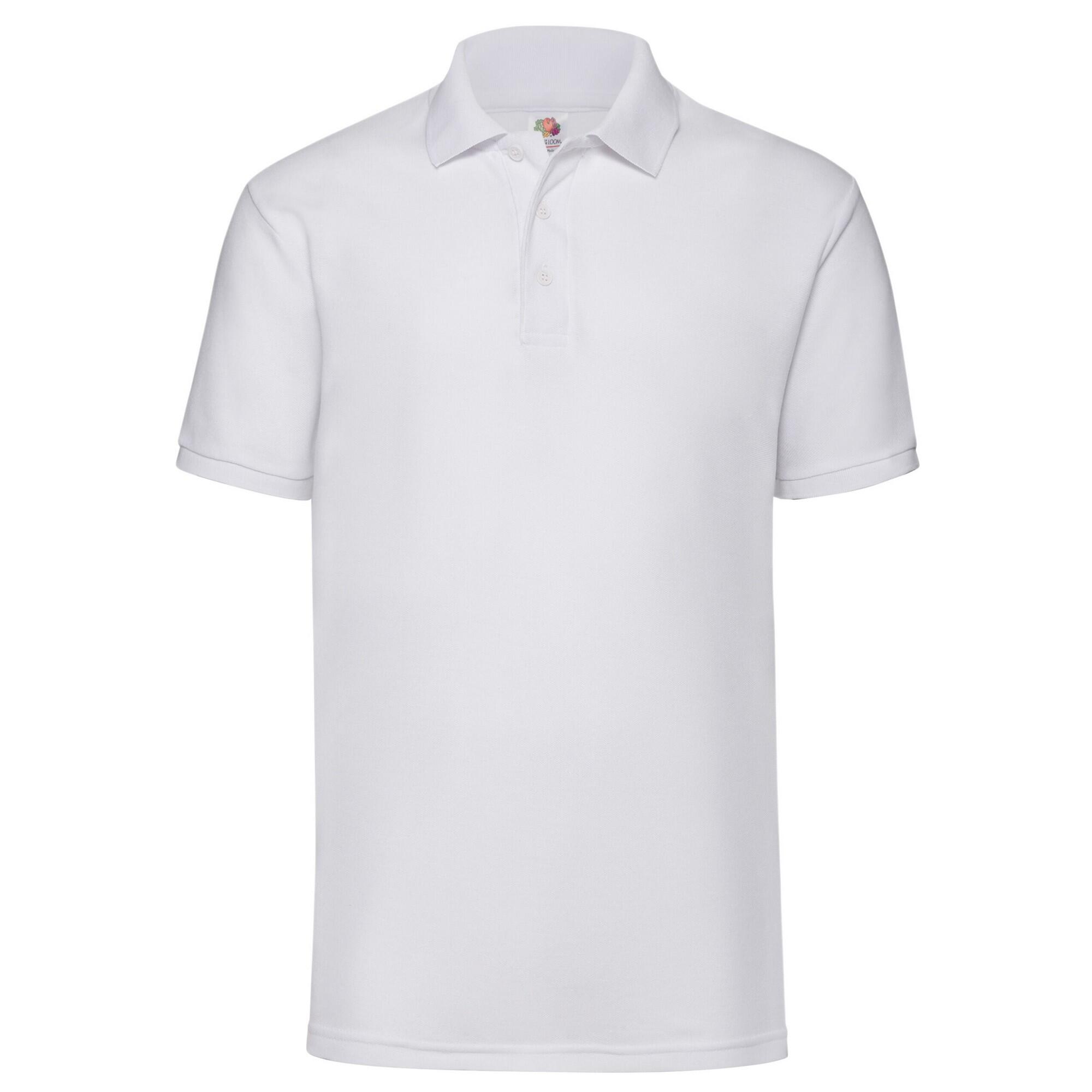 Mens Polycotton Pique Polo Shirt (White) 1/3