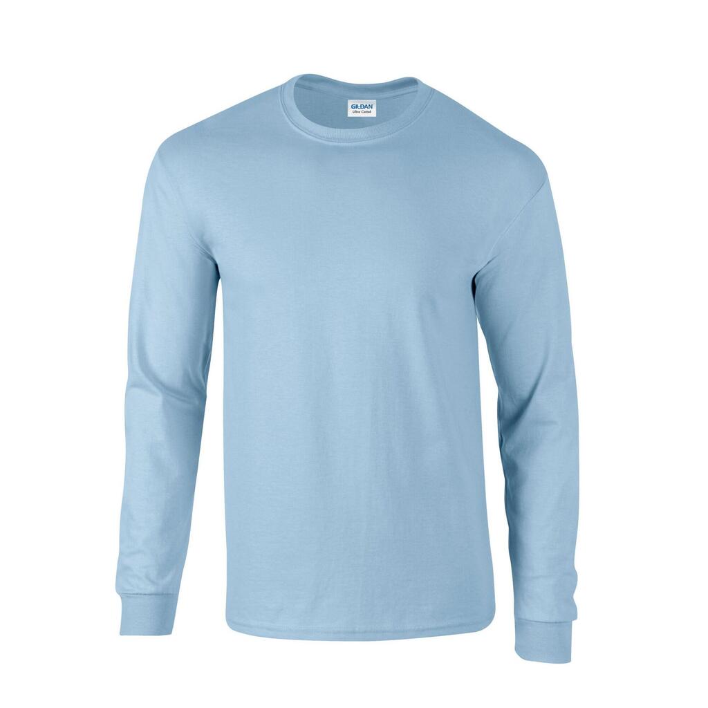 Unisex Adult Ultra Cotton LongSleeved TShirt (Light Blue)