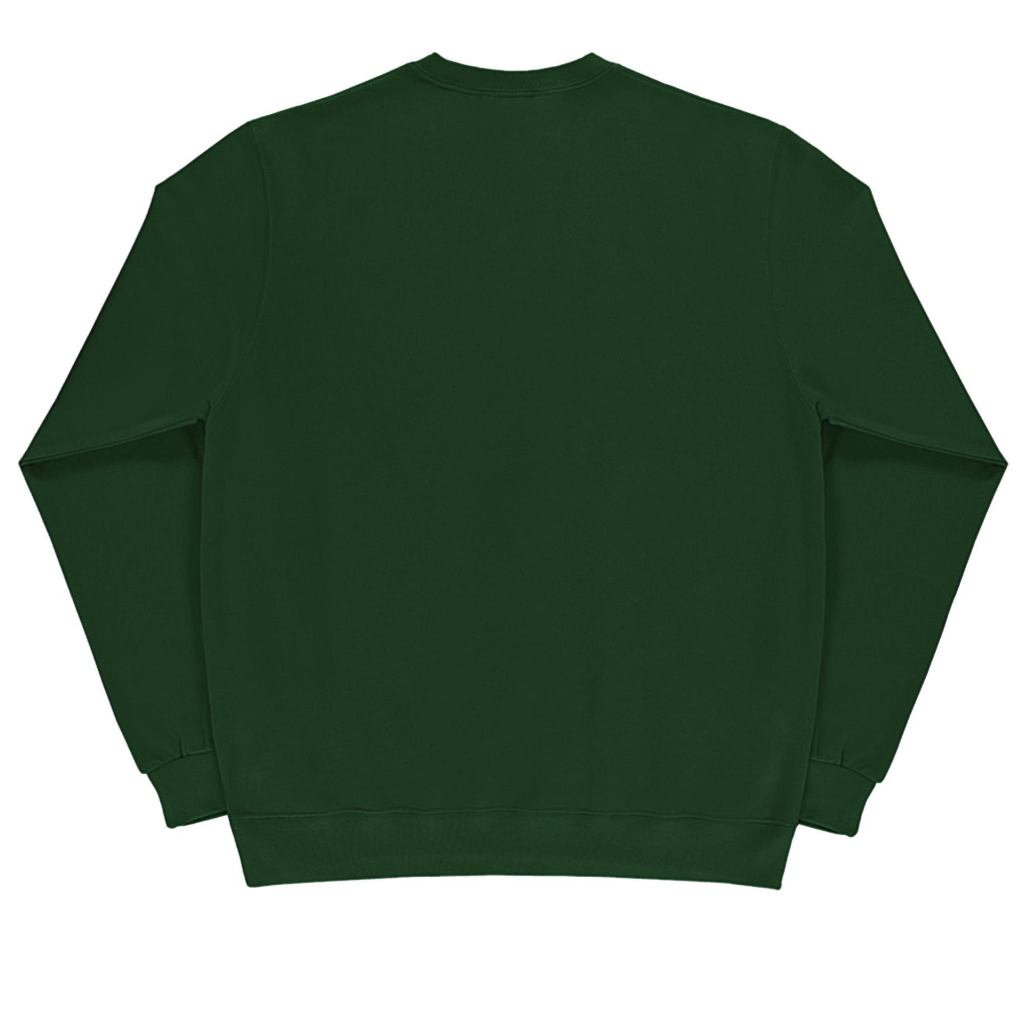 Sudadera cuello redondo manga larga Modelo Crew hombre caballero Verde Botella 2/2
