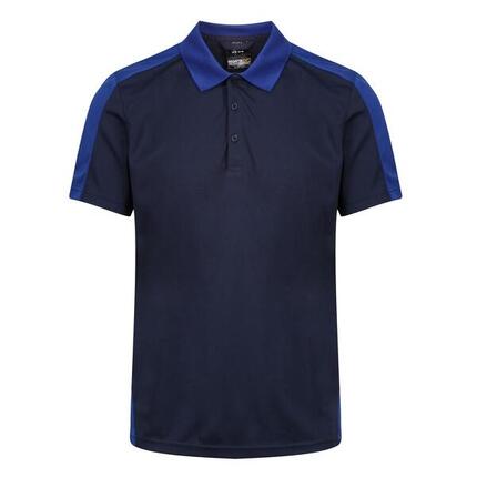 Polo Motif/style Contrasté Homme (Gris Phoque / Noir)