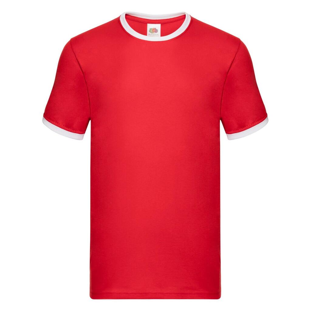 Mens Ringer TShirt (Red/White)