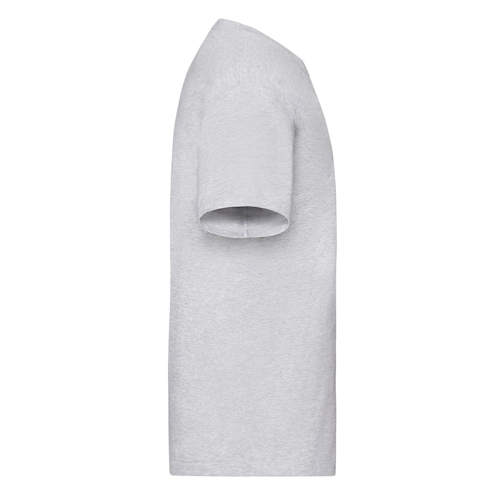 Heren Heather Zwaar Katoenen TShirt (Heide Grijs) 3/3