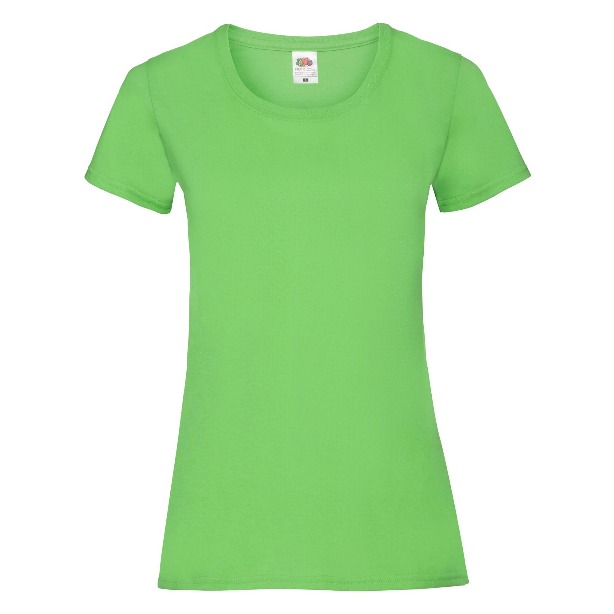 Fruit Of The Loom - Tshirt Valueweight Femme (vert Citron) - T-shirt Manches Courtes - Jaune|vert - 48 Xl - Decathlon