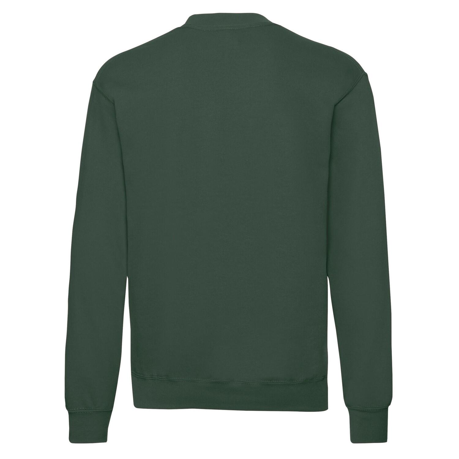 Felpa A Giro Uomo Fruit Of The Loom Classic Verde Bottiglia 2/3