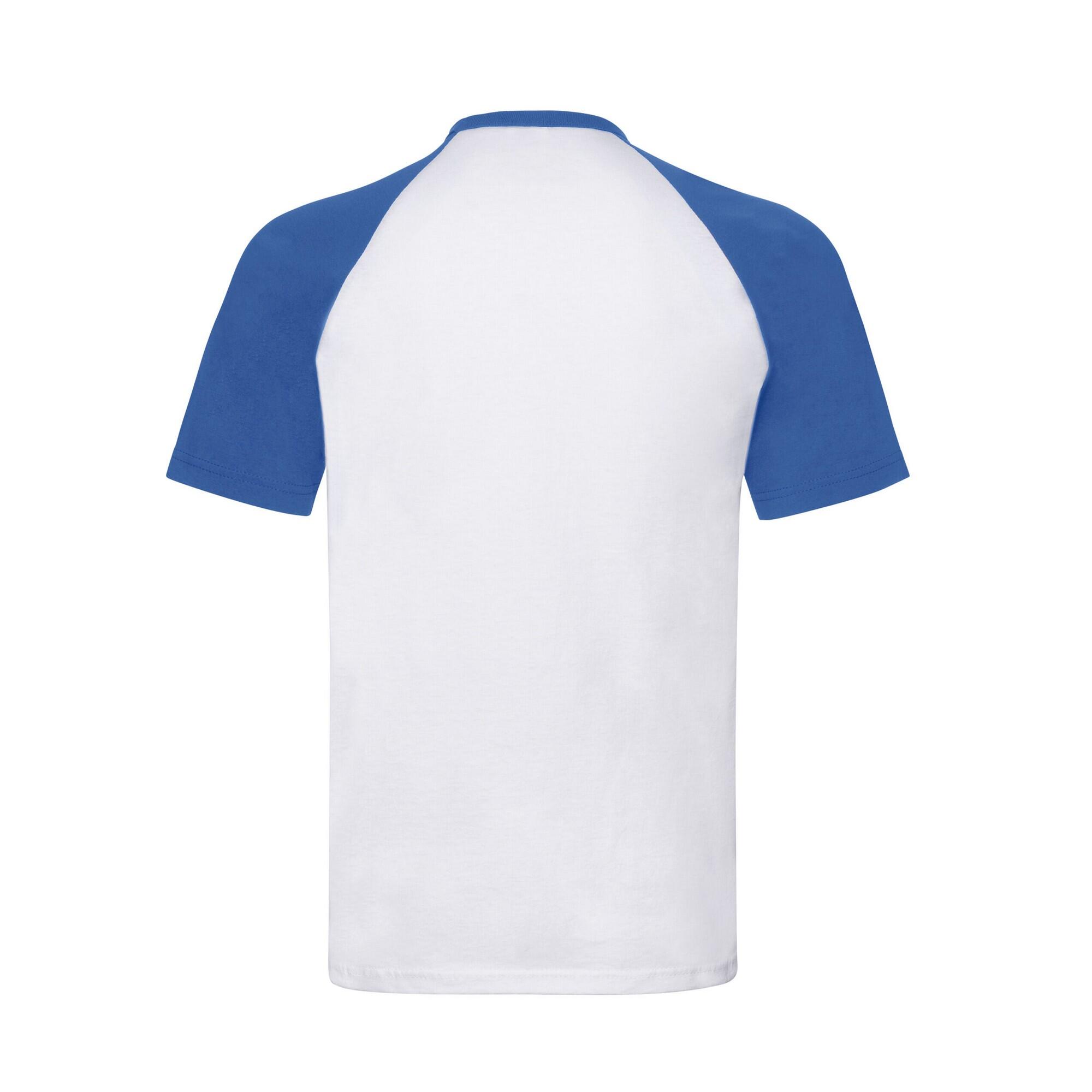 Tshirt VALUEWEIGHT Homme (Blanc / Bleu Roi) 2/3