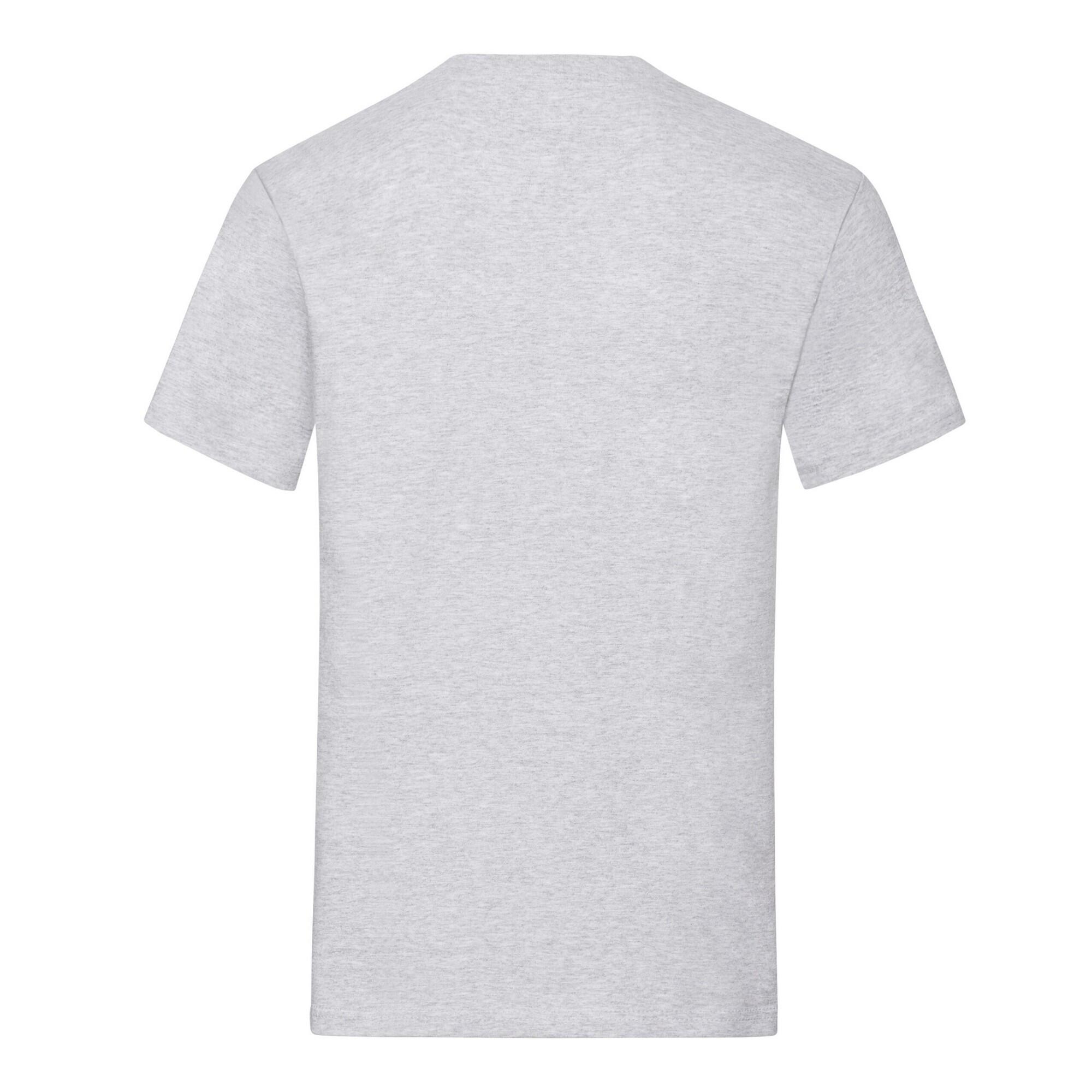 Heren Heather Zwaar Katoenen TShirt (Heide Grijs) 2/3