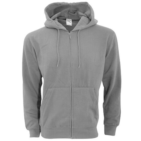 Męska Gładka Bluza Sportowa Z Kapturem Na Zamek