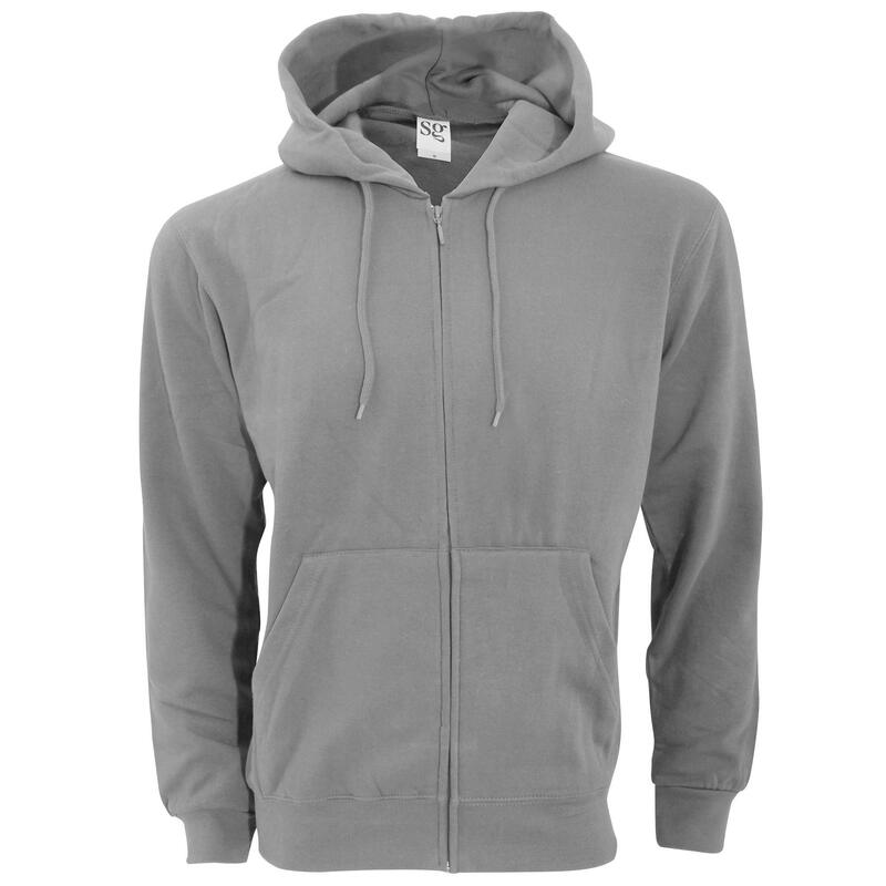 Sweatshirt Uni À Capuche Et Fermeture Zippée Homme (Gris)
