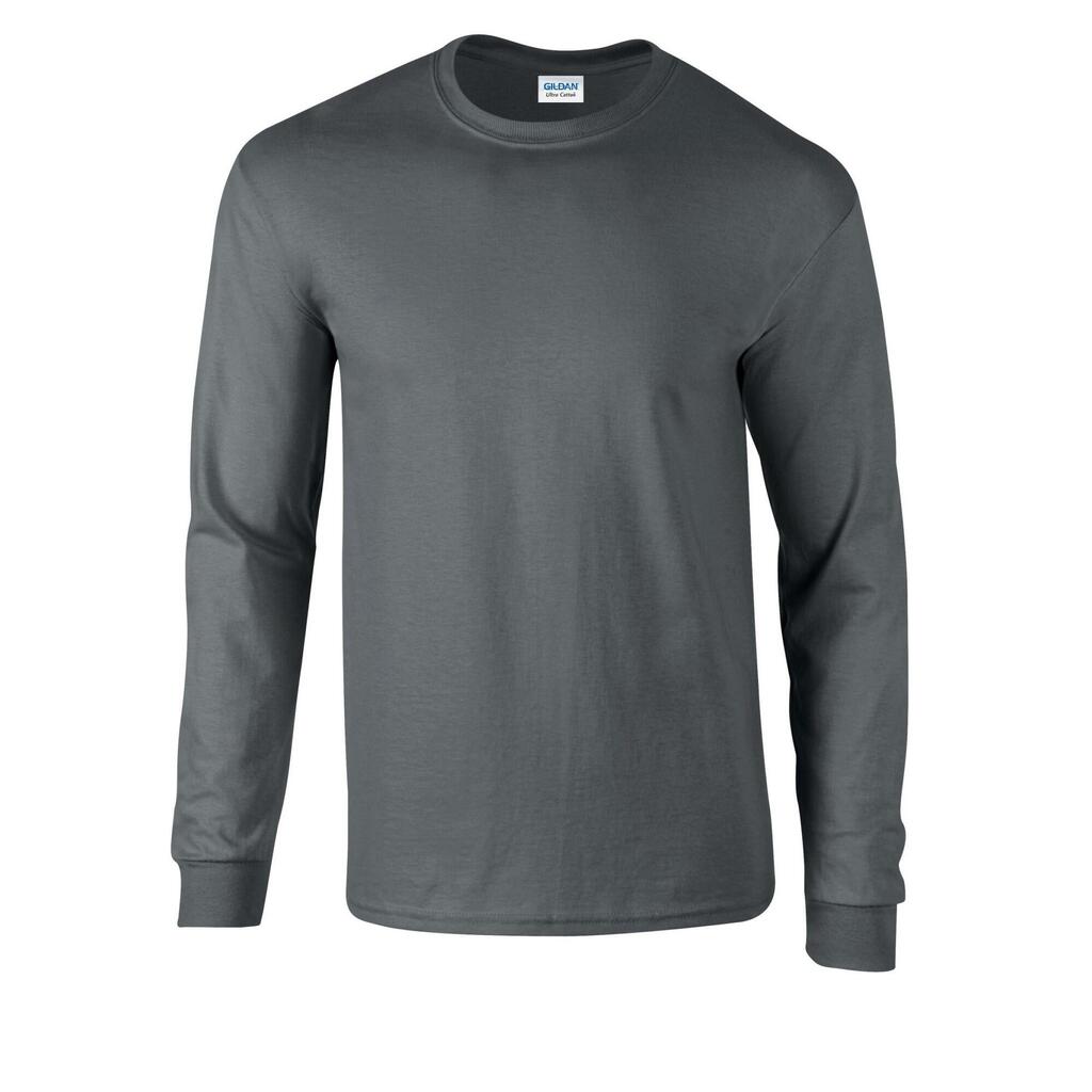 Unisex Adult Ultra Cotton LongSleeved TShirt (Charcoal)