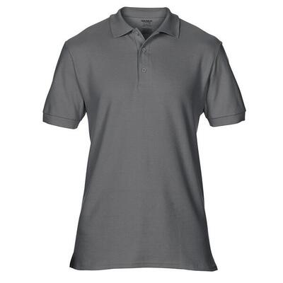 Heren hammer piqué poloshirt (houtskool)
