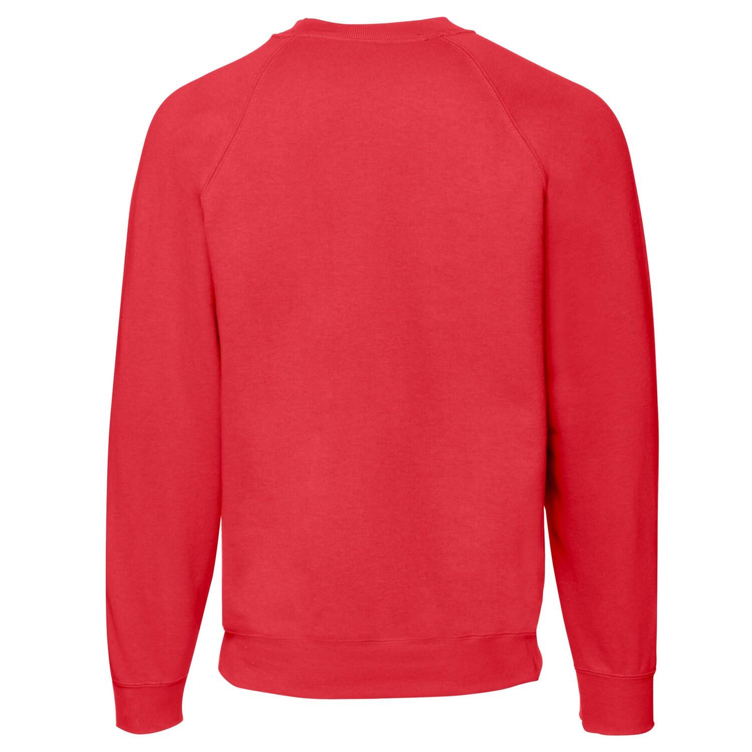 Felpa Raglan Uomo Fruit Of The Loom Classic Rosso 2/3