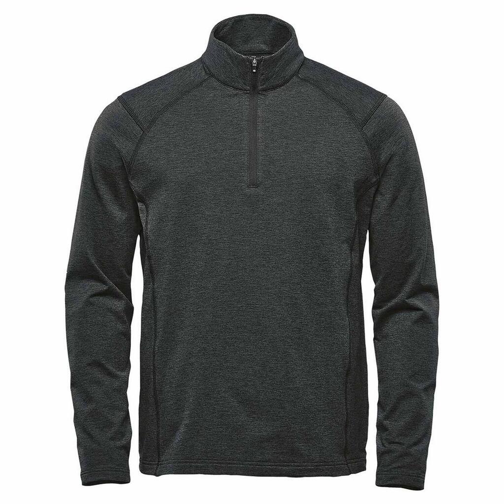 Mens Treeline Quarter Zip Pullover (Black Heather)