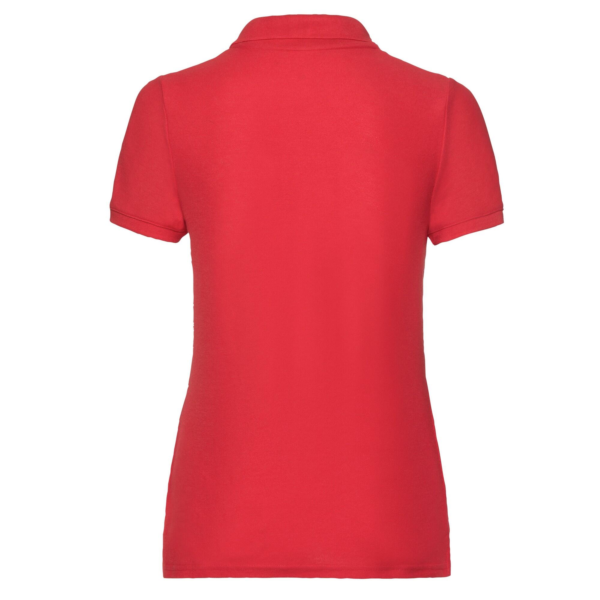 Womens/Ladies 65/35 Polo Shirt (Red) 2/3