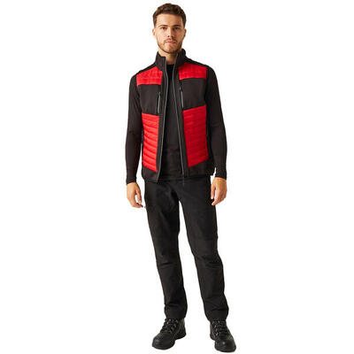 Heren evolve hybride thermo gilet (klassiek rood/zwart)