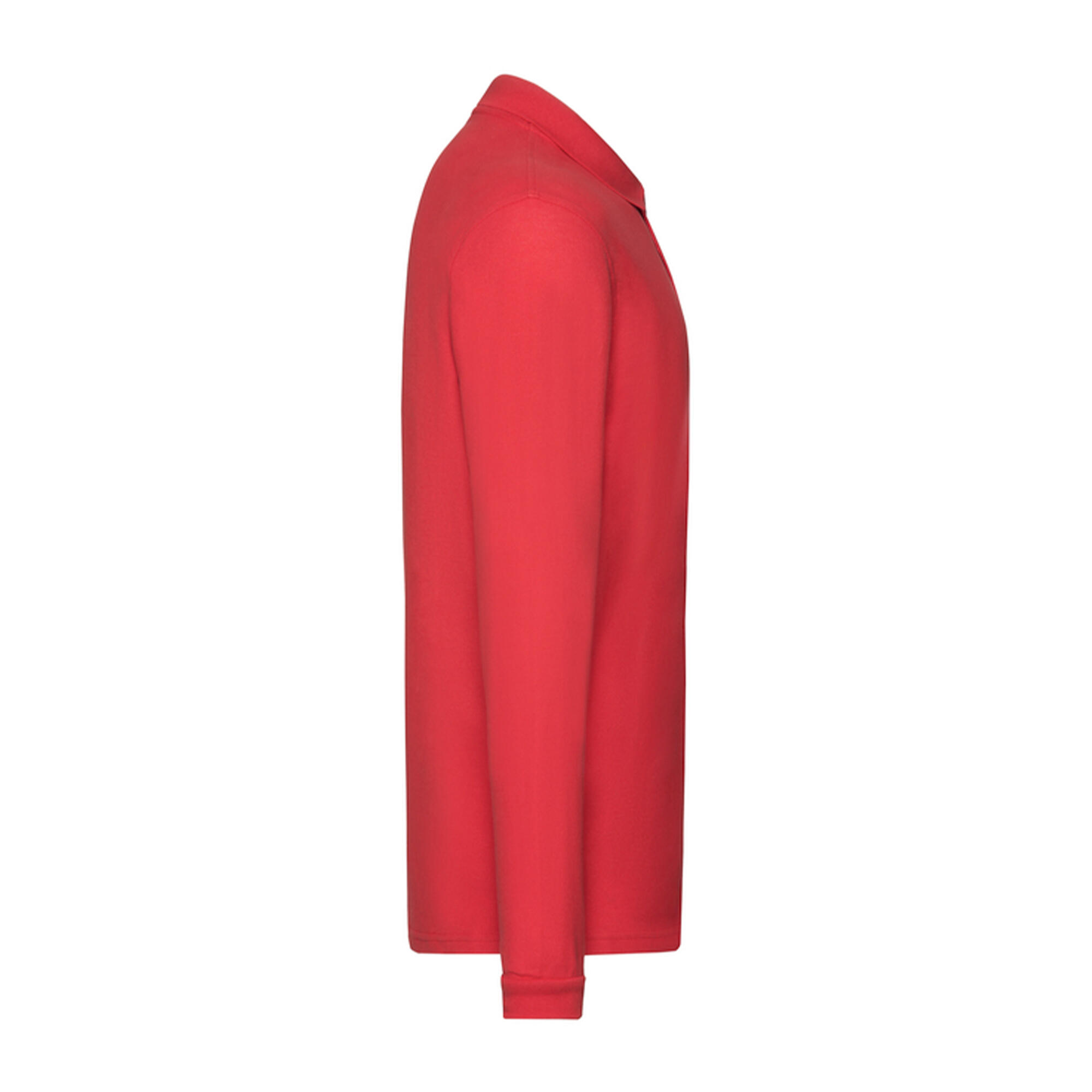 Polo Premium de Manga Larga para Hombre Rojo 3/3
