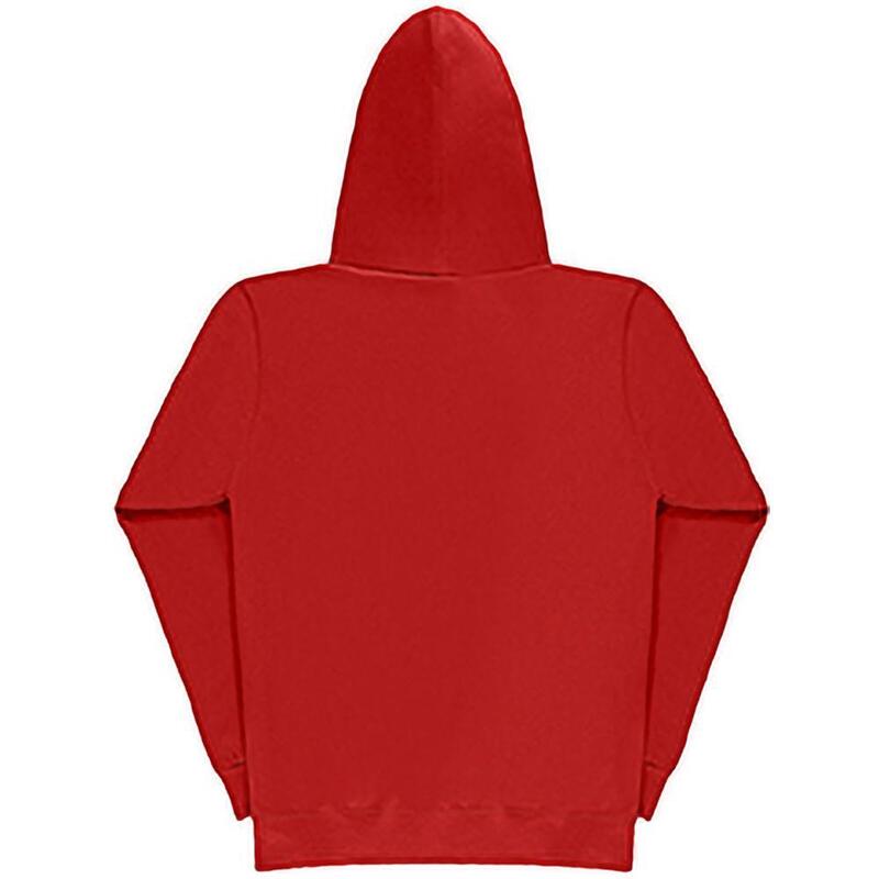 Sweatshirt Uni À Capuche Et Fermeture Zippée Femme (Rouge)