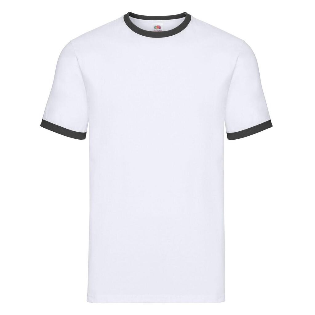 Mens Ringer TShirt (White/Black)
