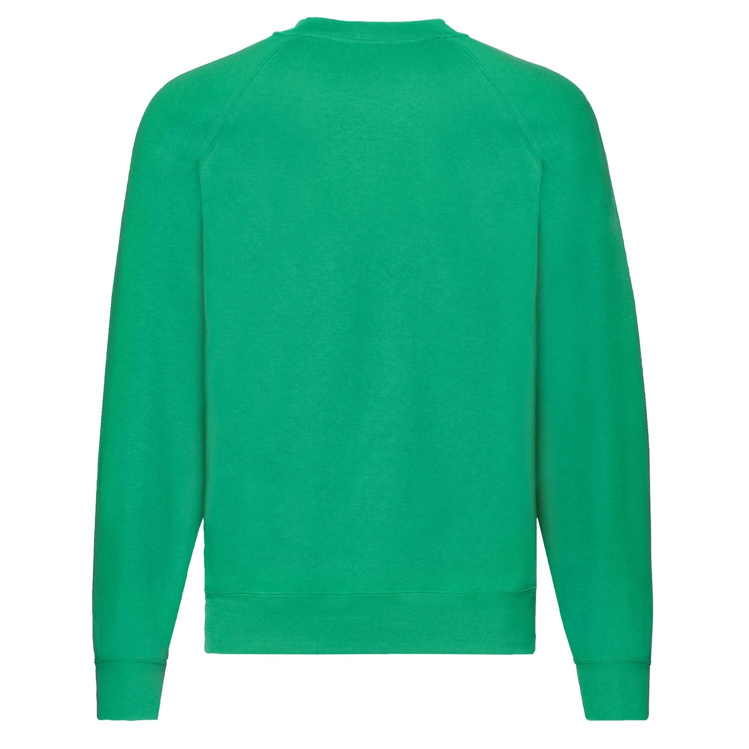 Felpa Raglan Uomo Fruit Of The Loom Classic Verde Kelly 2/3