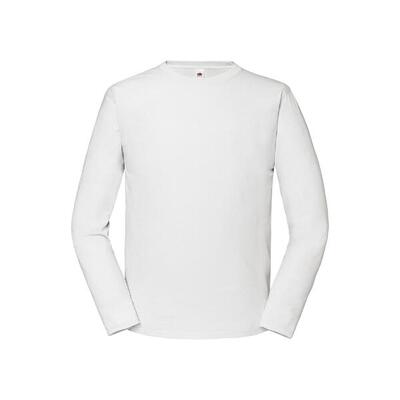 Heren iconic 195 premium ringspun cotton tshirt met lange mouwen (zwart)