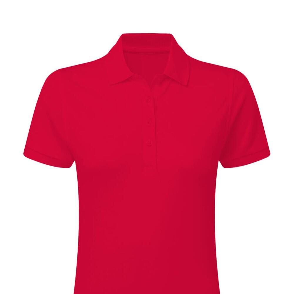 Polo Signature de Elástico para Mujer Rojo 2/2