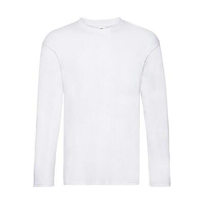 Heren origineel tshirt met lange mouwen (wit)