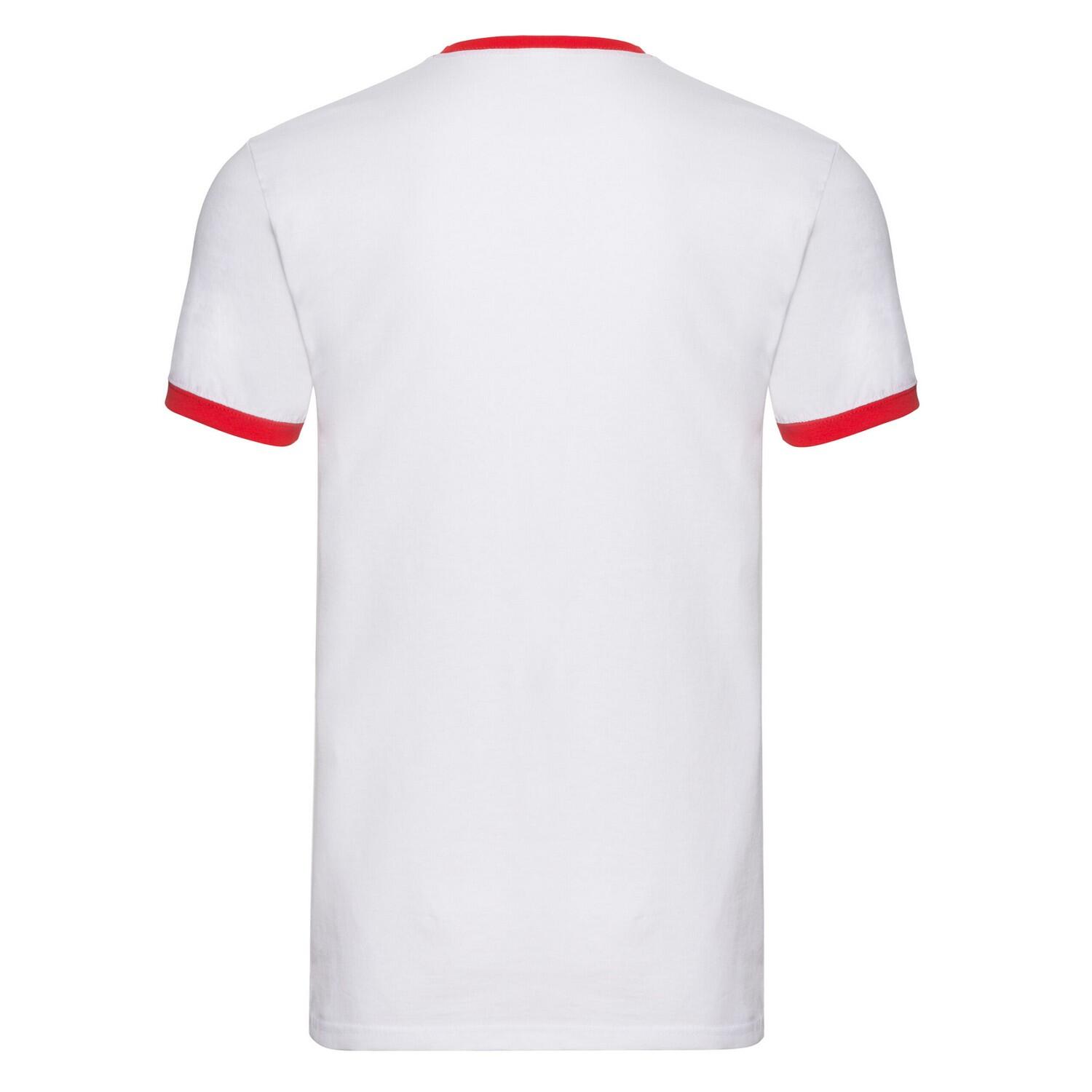 Tshirt RINGER Homme (Blanc / Rouge) 2/3