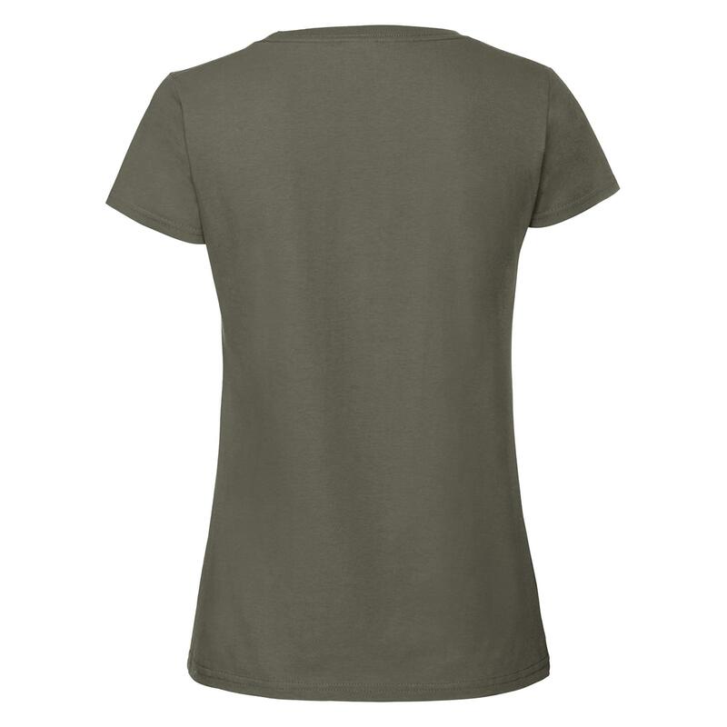 Dames Ringspun Premium TShirt (Diep groen)