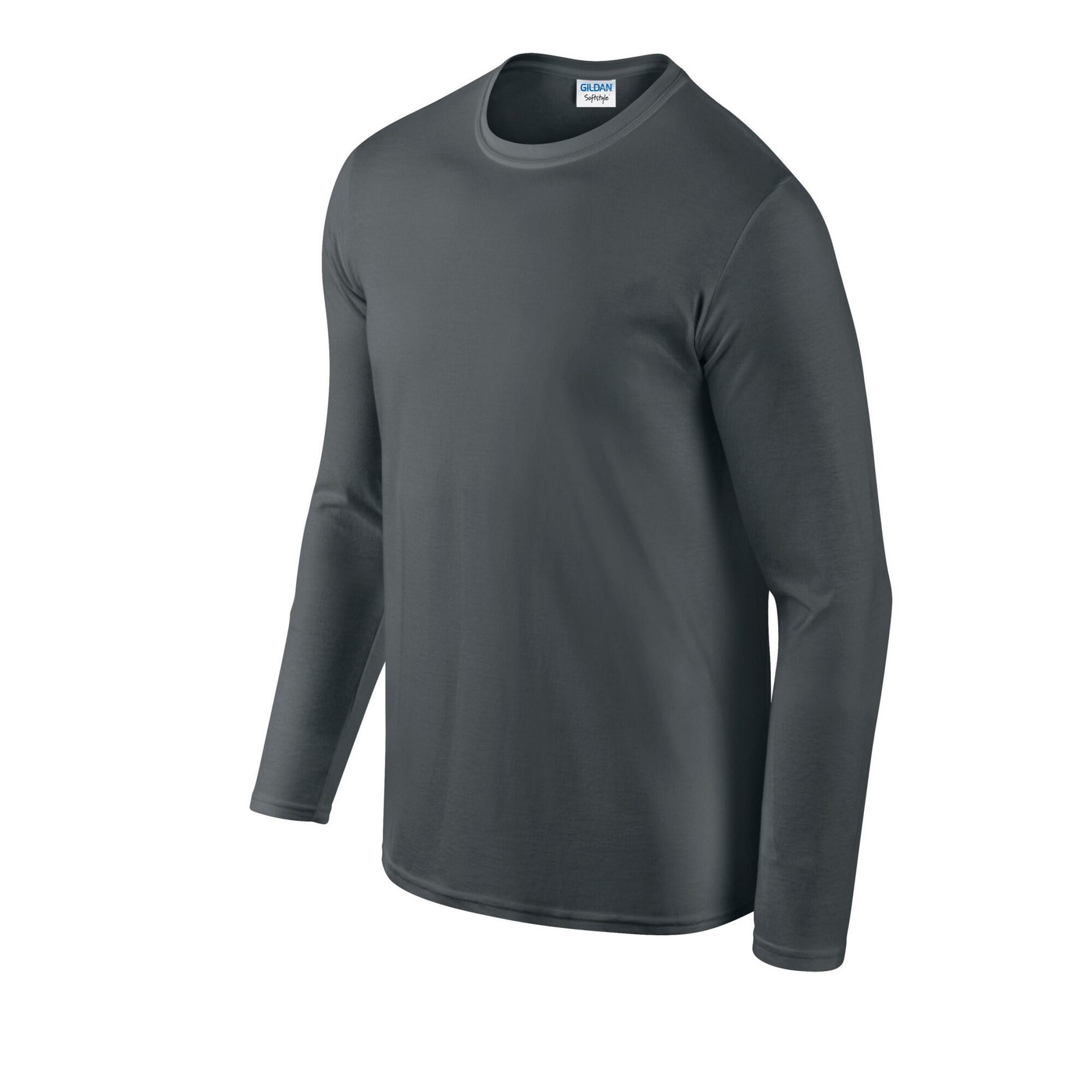 Camiseta de Suave al Tacto de Manga Larga para Adultos Unisex Carbón 3/3