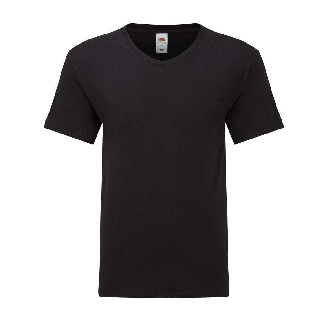 Unisex Adult Iconic V Neck TShirt (Black)