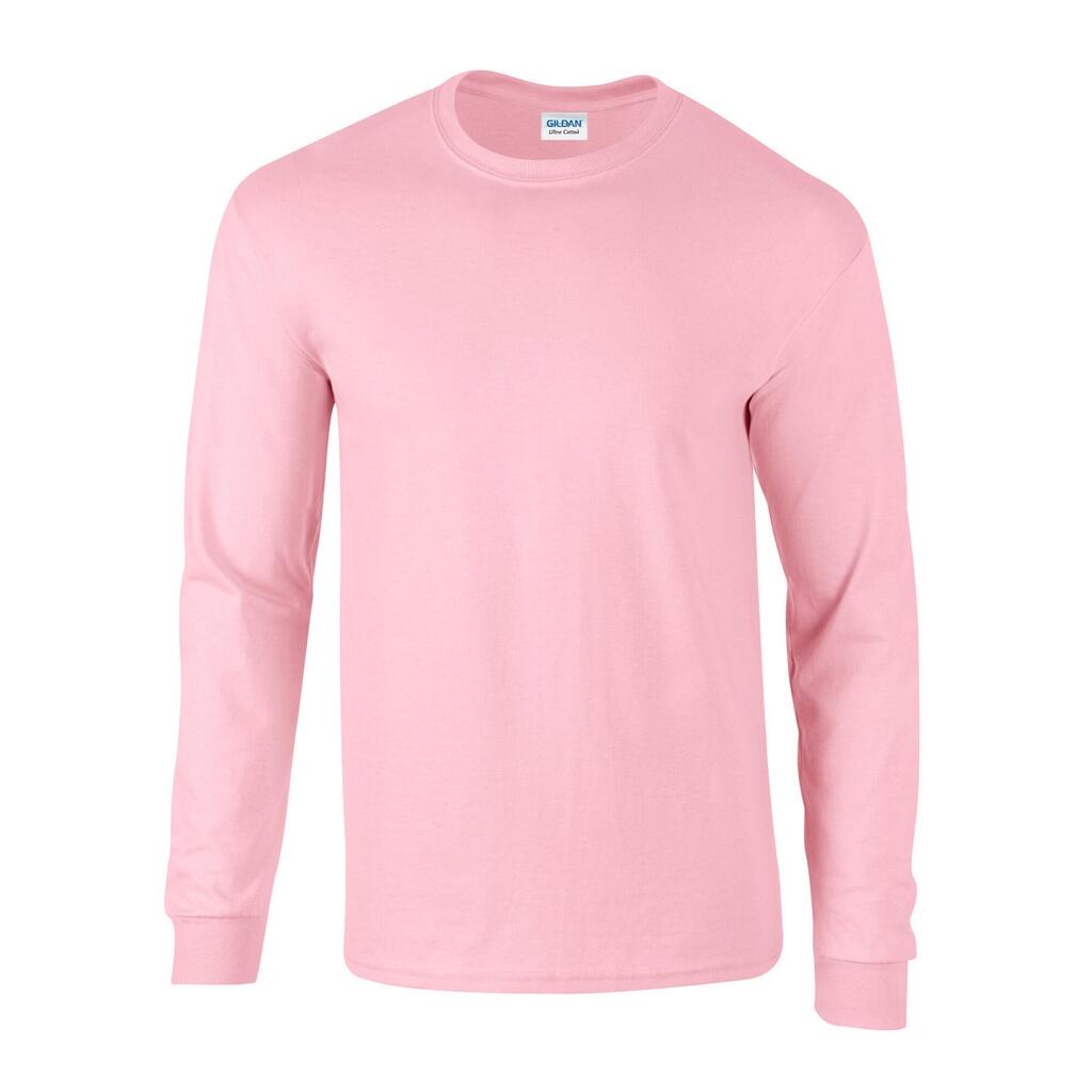 Unisex Adult Ultra Cotton LongSleeved TShirt (Light Pink)