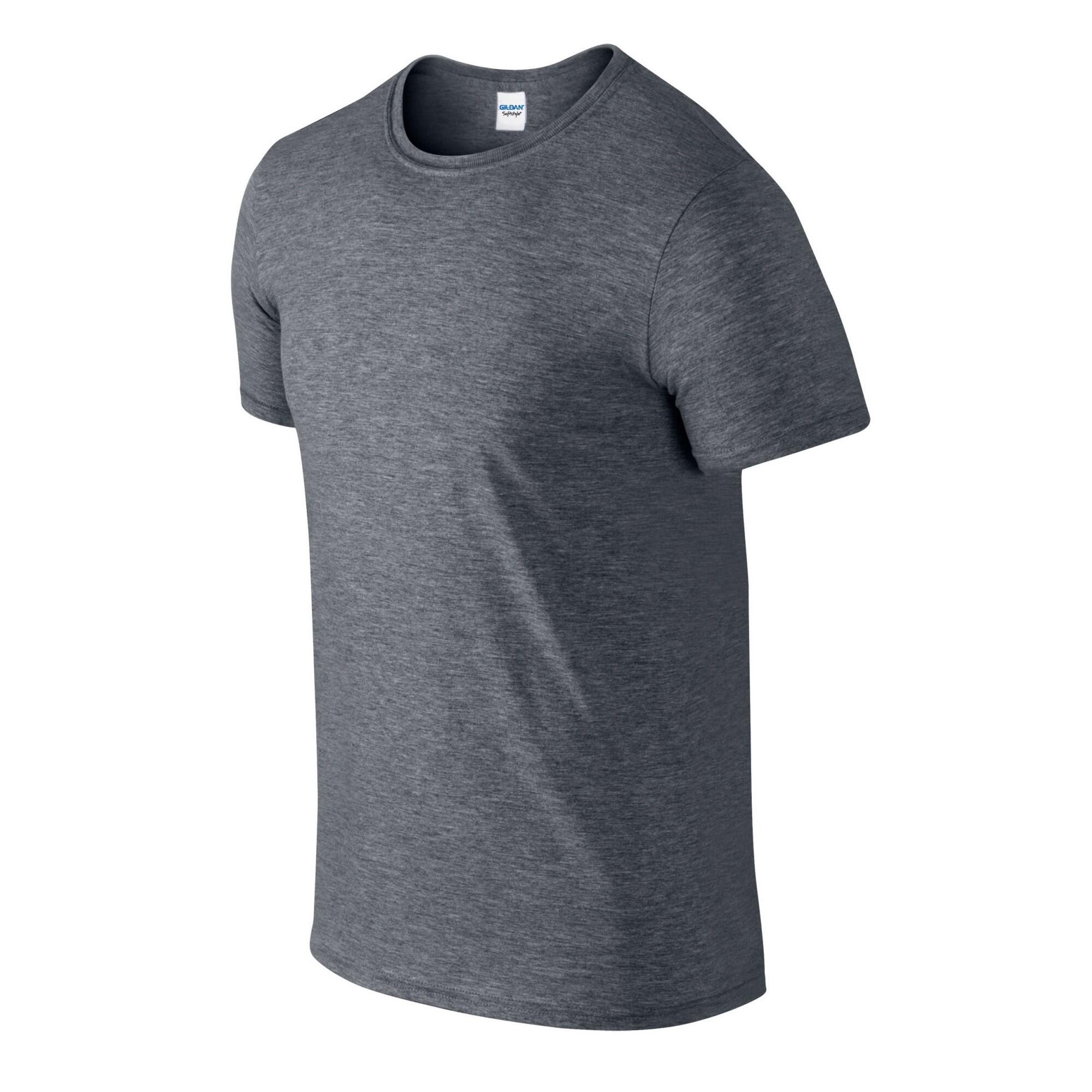 Tshirt SOFTSTYLE Adulte (Gris Foncé Chiné) 3/3