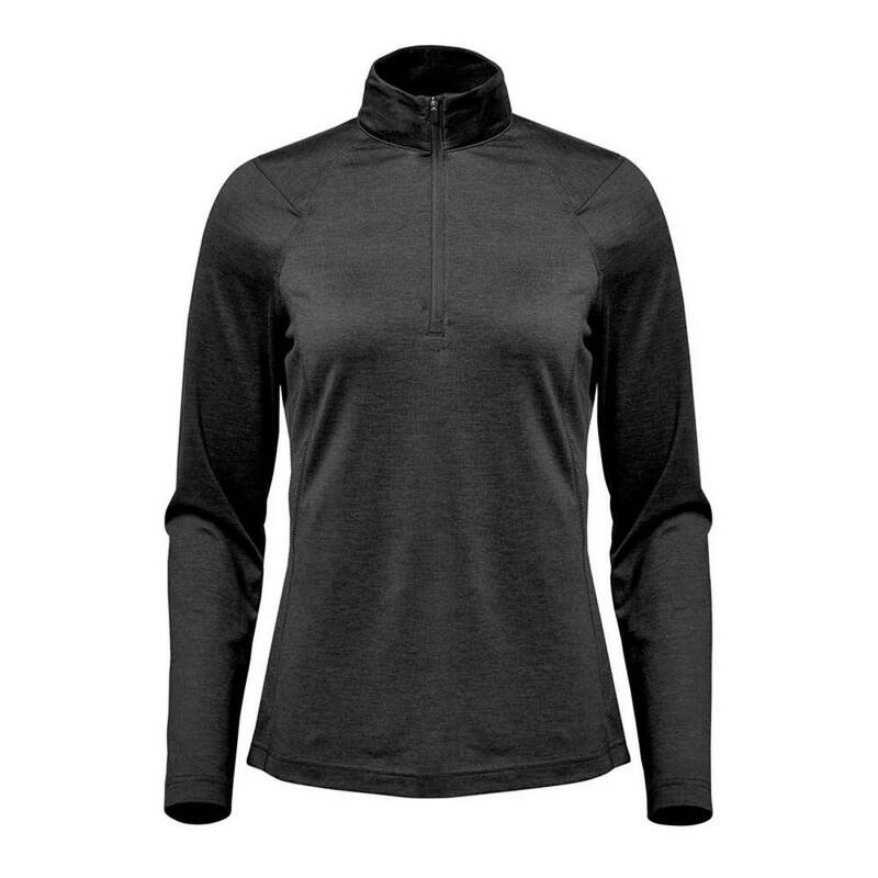 Dames Milano Quarter Zip Pullover (Zwart)