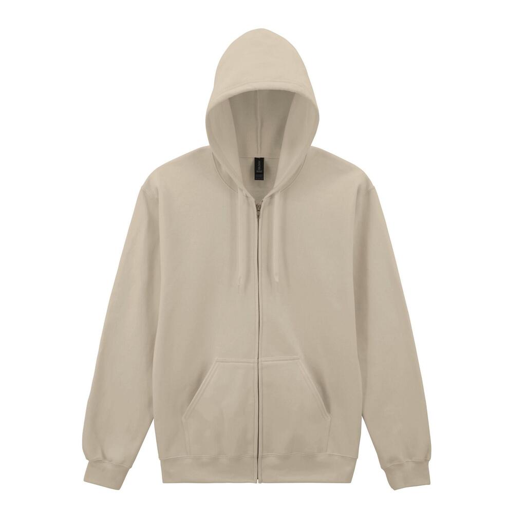 Mens Softstyle Midweight Full Zip Hoodie (Sand)