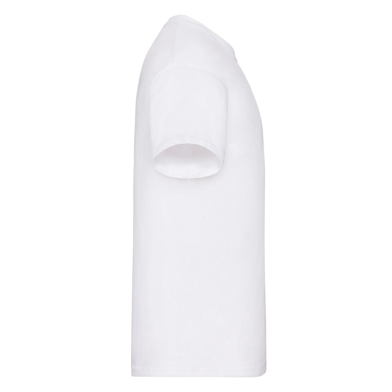 Unisex Adult Plain Cotton Heavy TShirt (White) 3/3