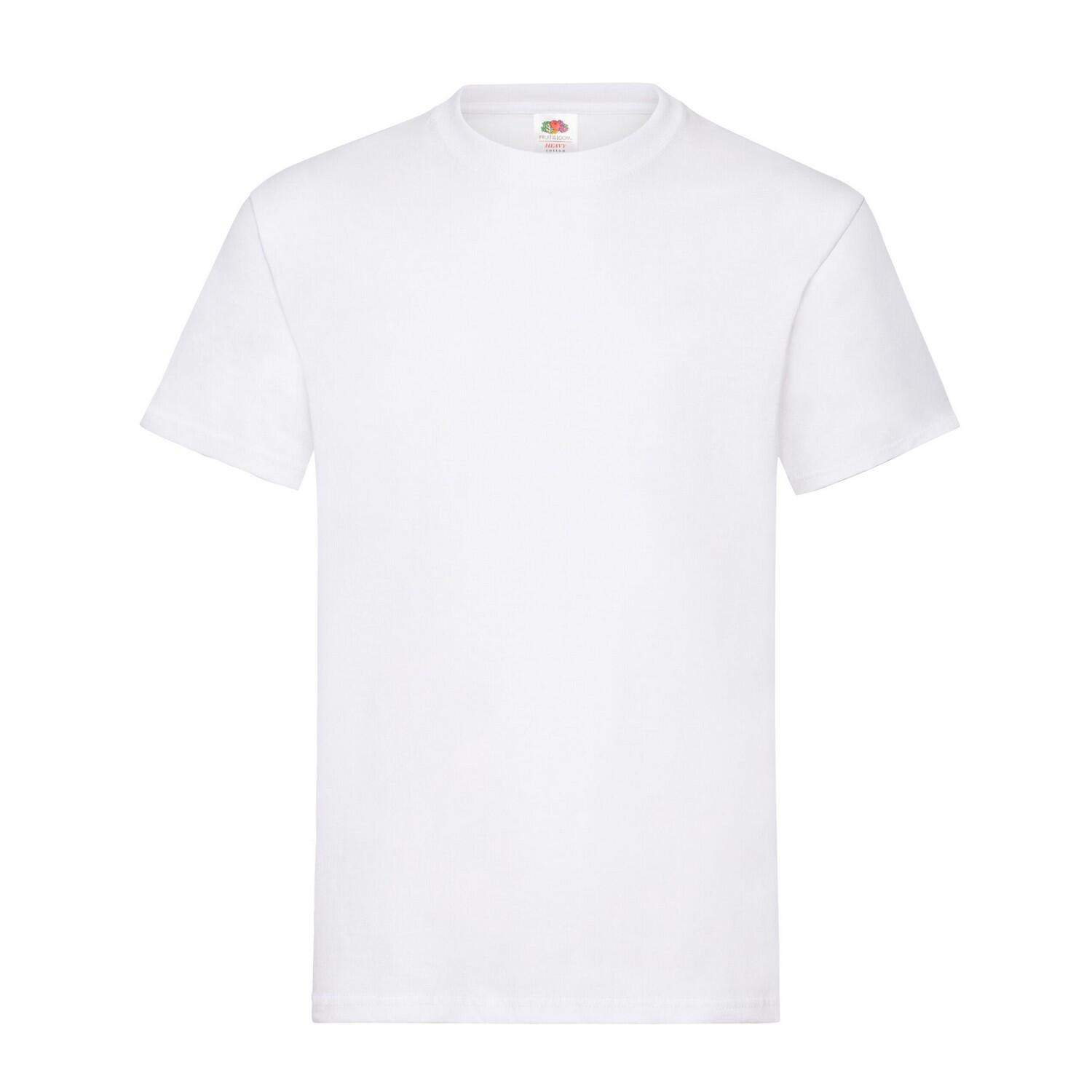 T-shirt de algodão pesado homem branco