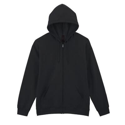 Heren softstyle midweight full zip hoodie (sportgrijs)