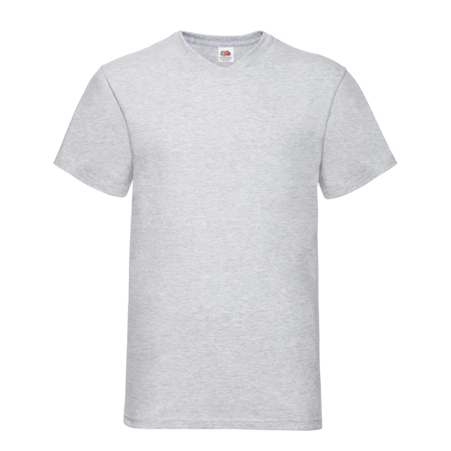 Heren Valueweight V Neck Tshirt (Heide Grijs) 1/3