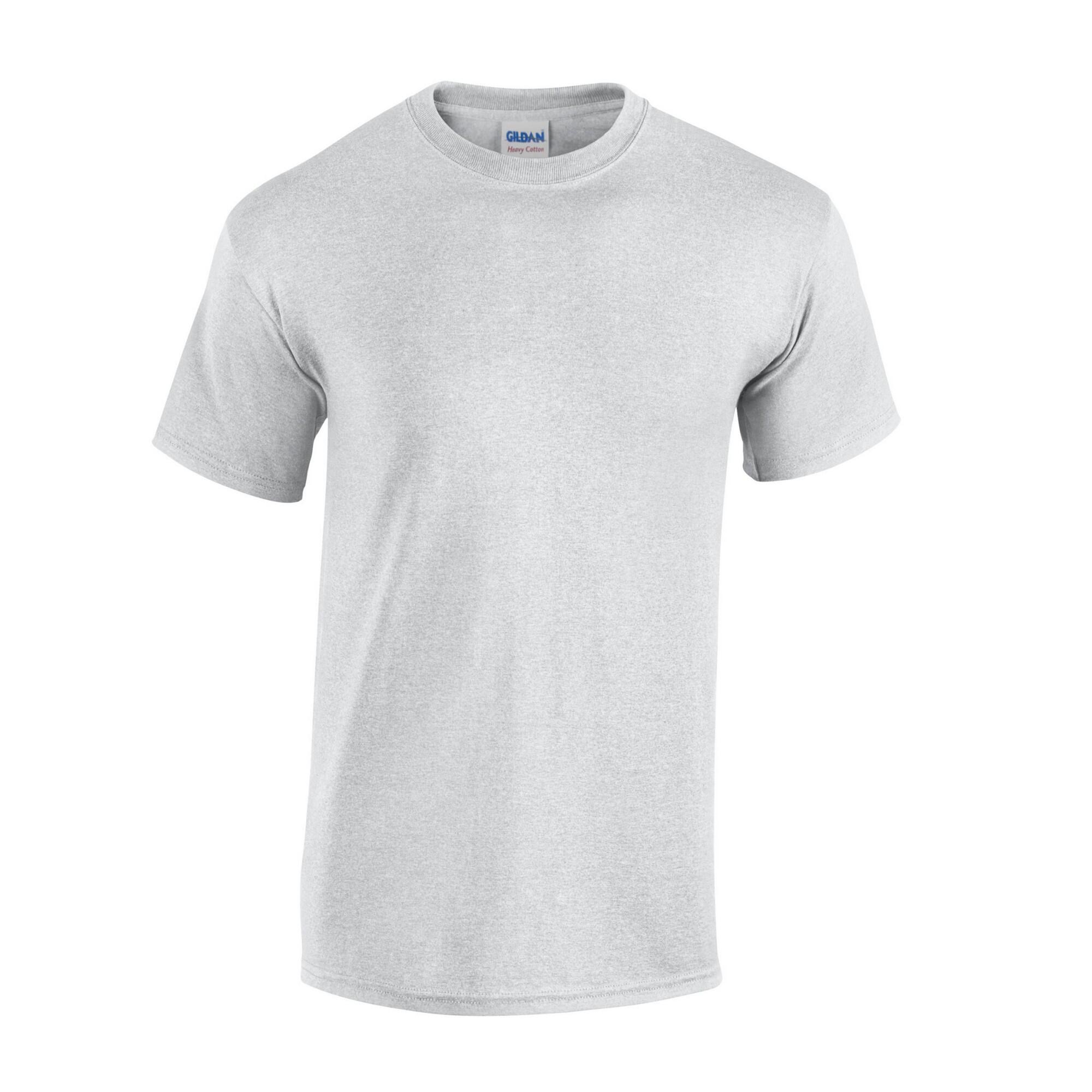 Unisex Adult Plain Cotton Heavy TShirt (Ash) 1/4