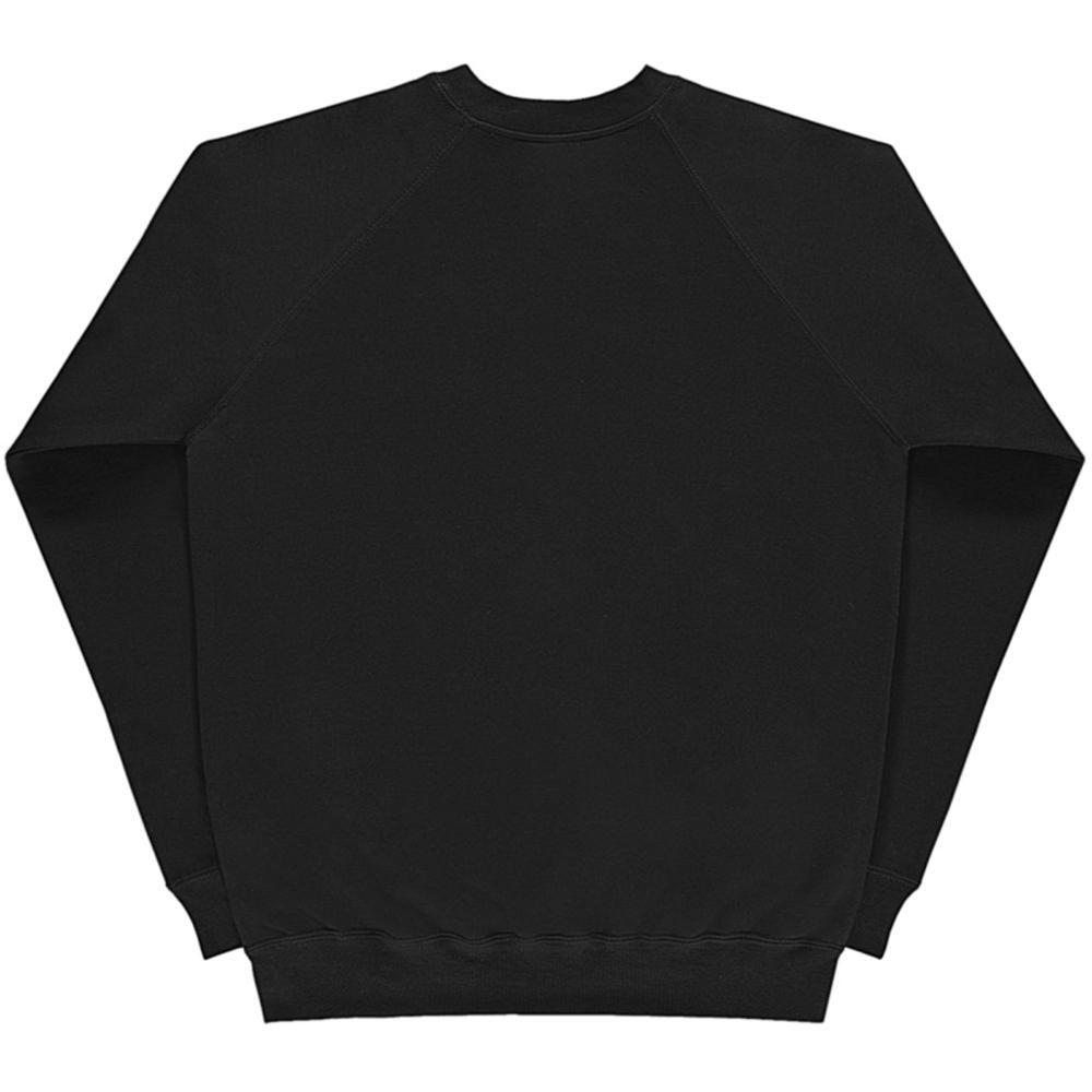 Sudadera con cuello rendondo mangas Raglan hombre caballero Negro 2/3