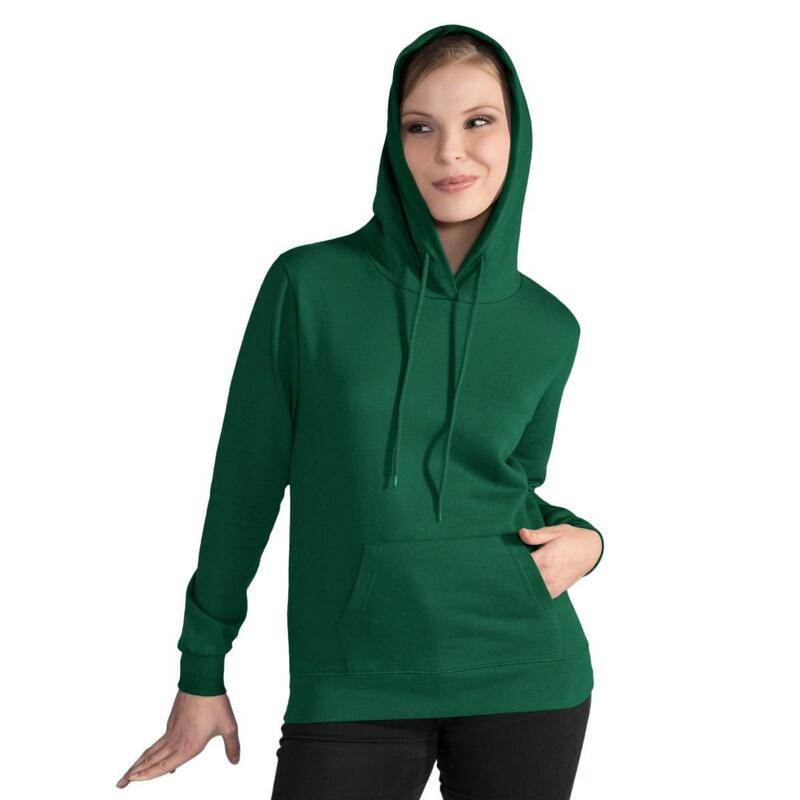 Sweatshirt Uni À Capuche Femme (Vert Bouteille)