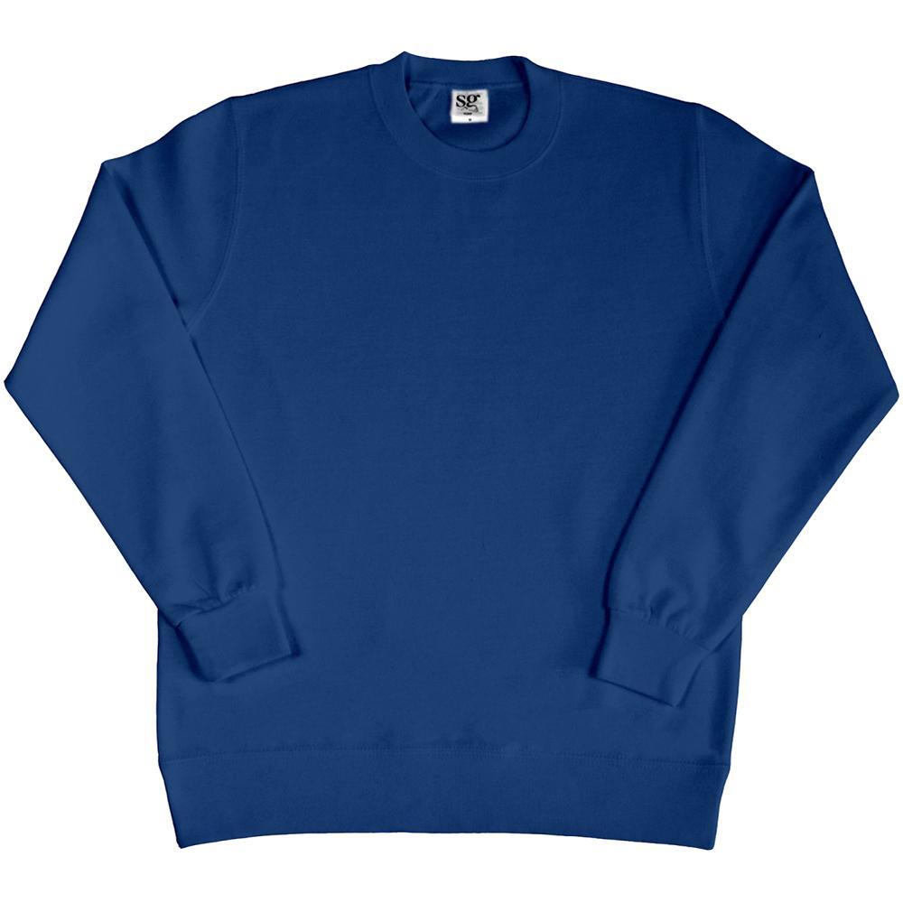 Ladies/Womens Crew Neck Long Sleeve Sweatshirt (Navy Blue)