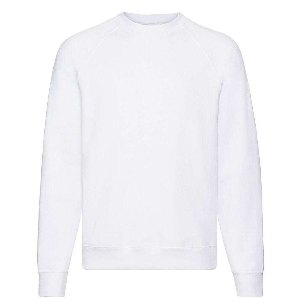 Mens Classic Plain Raglan Sweatshirt (White)