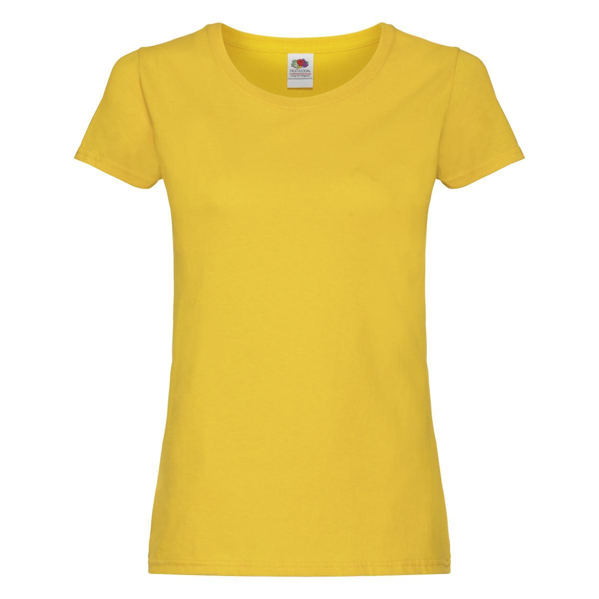 Fruit Of The Loom - Tshirt Femme (tournesol) - T-shirt Manches Courtes - Jaune|orange - 48 Xl - Decathlon