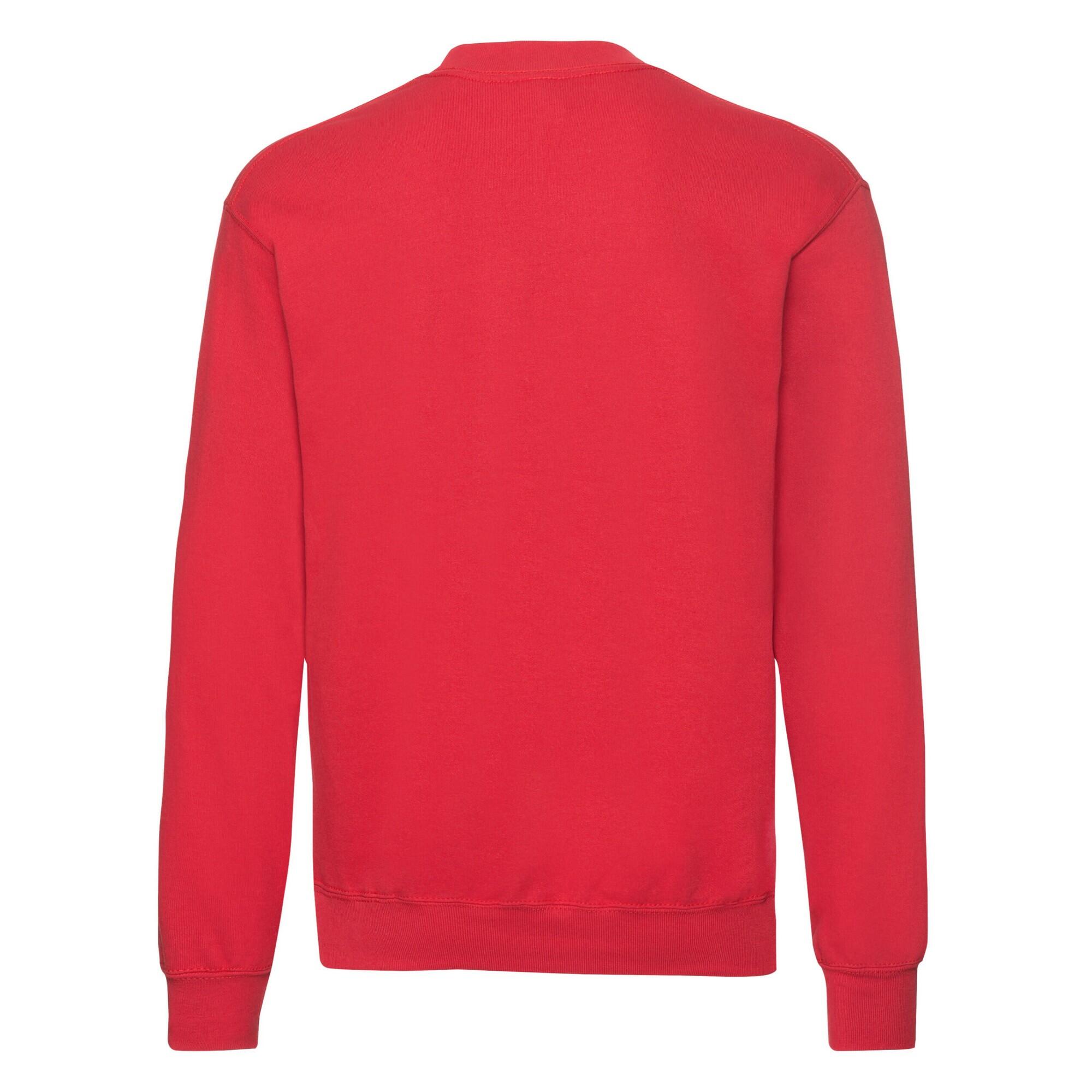 Felpa A Giro Adulto Unisex Fruit Of The Loom Classic Rosso 2/2